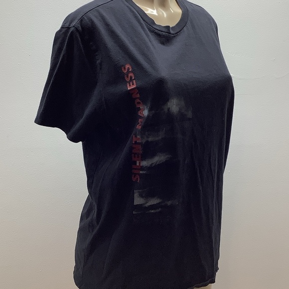 Forever 21 Size Large Silent Madness Black Graphic Tee. Preloved - Picture 1 of 6